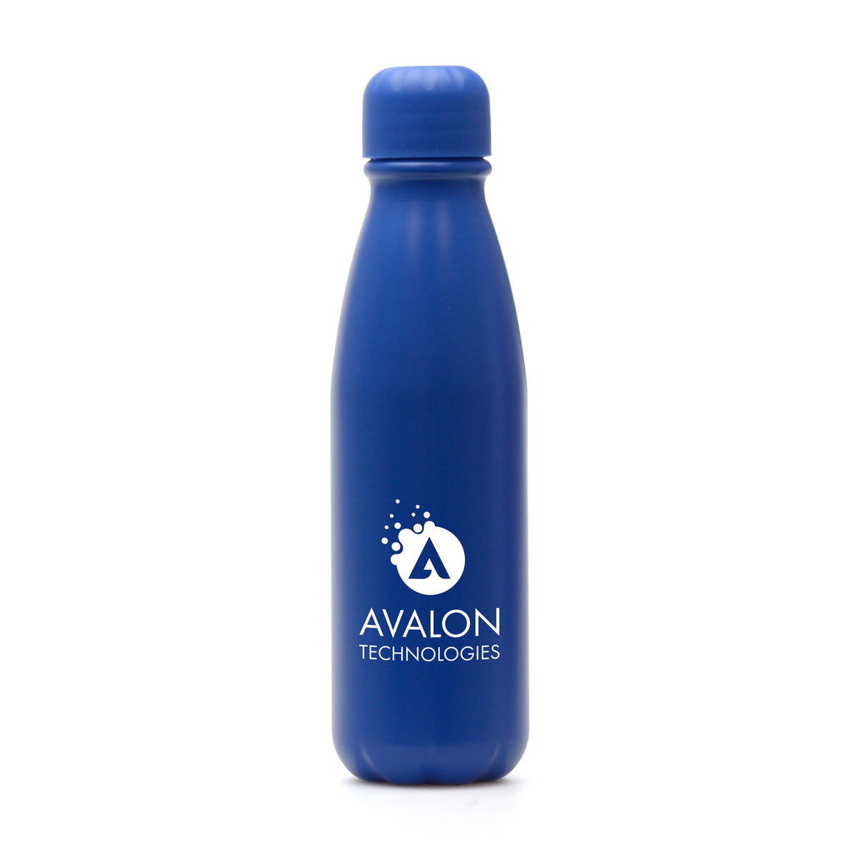 Branded 550ml Powder-Finish Aluminium Drinks Bottle in Blue