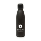 Branded 550ml Powder-Finish Aluminium Drinks Bottle in Gun Metal