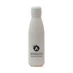 Branded 550ml Powder-Finish Aluminium Drinks Bottle in White