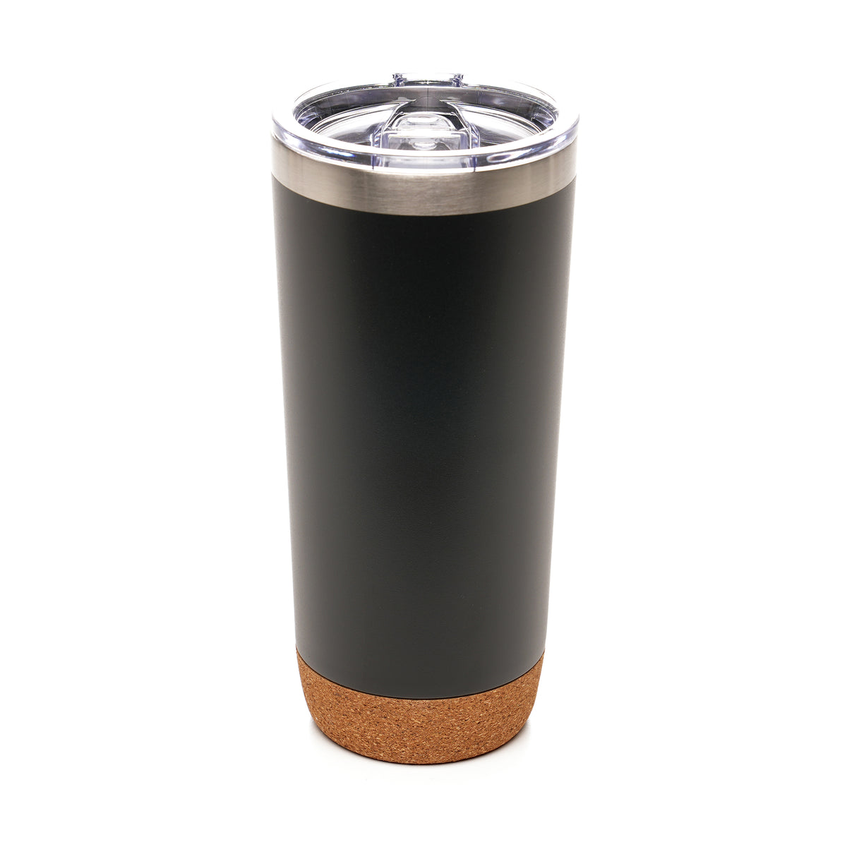 Branded 650ml Recycled Stainless Steel Tumbler with Cork Base