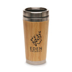 Branded 450ml Bamboo and Stainless Steel Travel Tumbler