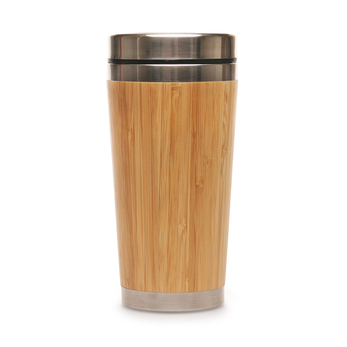 Branded 450ml Bamboo and Stainless Steel Travel Tumbler