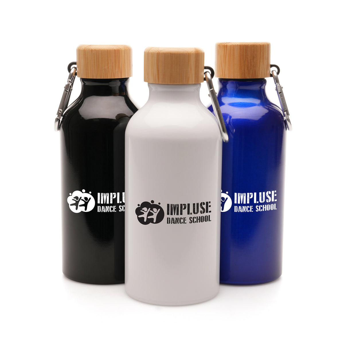 Branded 400ml Recycled Aluminium and Bamboo Drinks Bottle