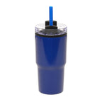Branded 600ml Gloss Finish Insulated Tumbler with Straw