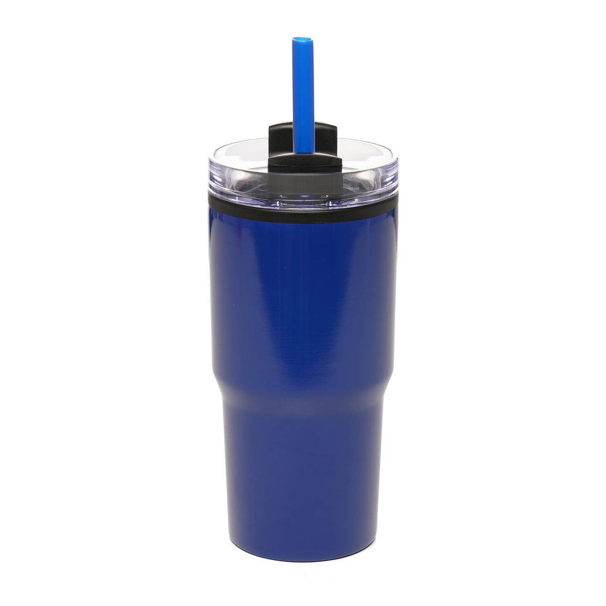 Branded 600ml Gloss Finish Insulated Tumbler with Straw