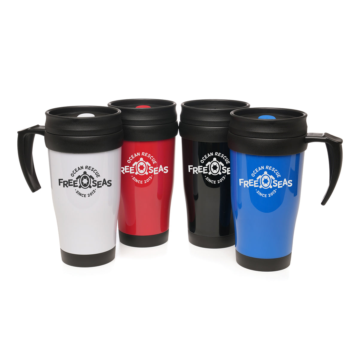 Branded 400ml Recycled PP Double Walled Travel Mug