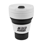 Branded 355ml Collapsible Silicone Take Out Cup in Black