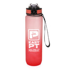 Branded 1 Litre Ombre Bottle with Sipper and Carry Strap in Red