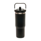 Branded 900ml Recycled Stainless Steel Travel Mug with Bucket Handle