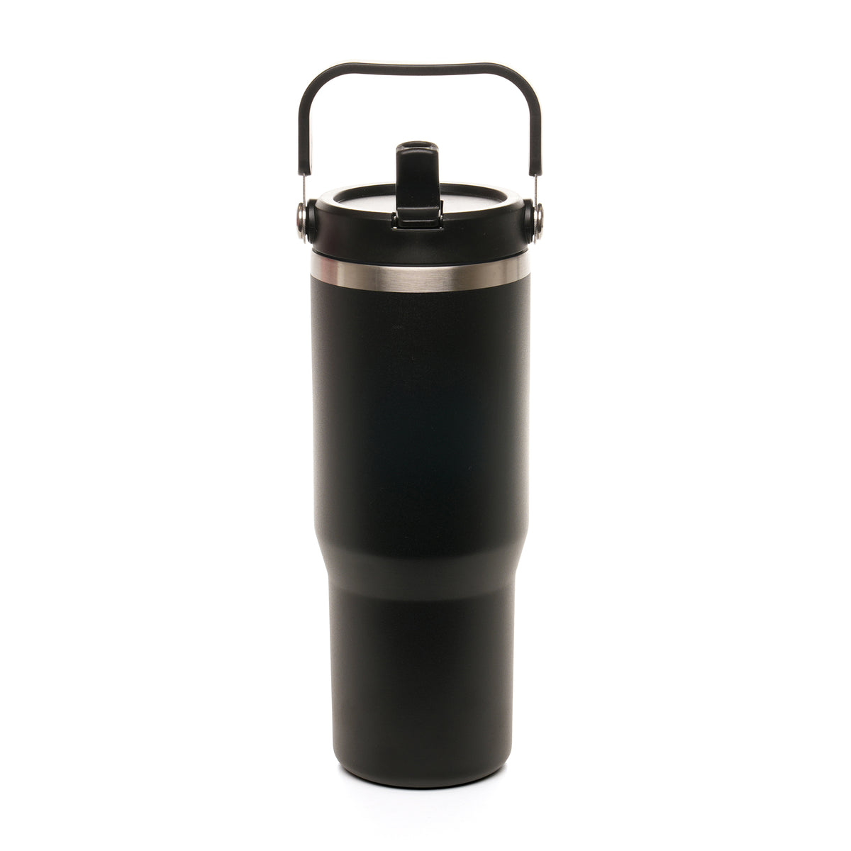 Branded 900ml Recycled Stainless Steel Travel Mug with Bucket Handle