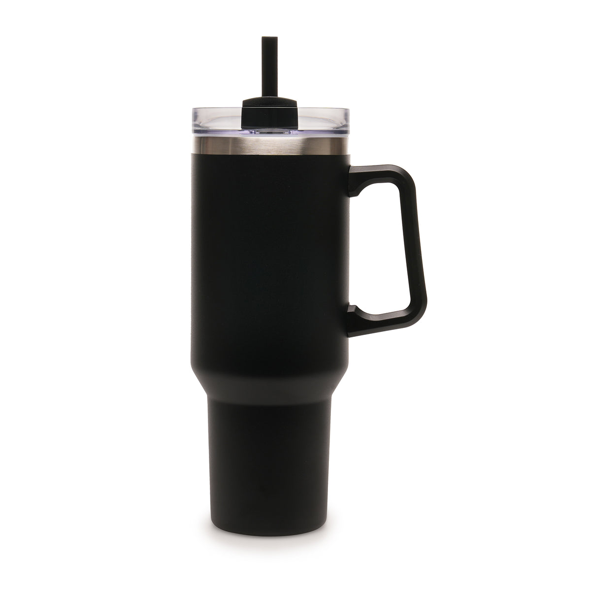 Branded 900ml Recycled Stainless Steel Travel Mug with Built-in Handle