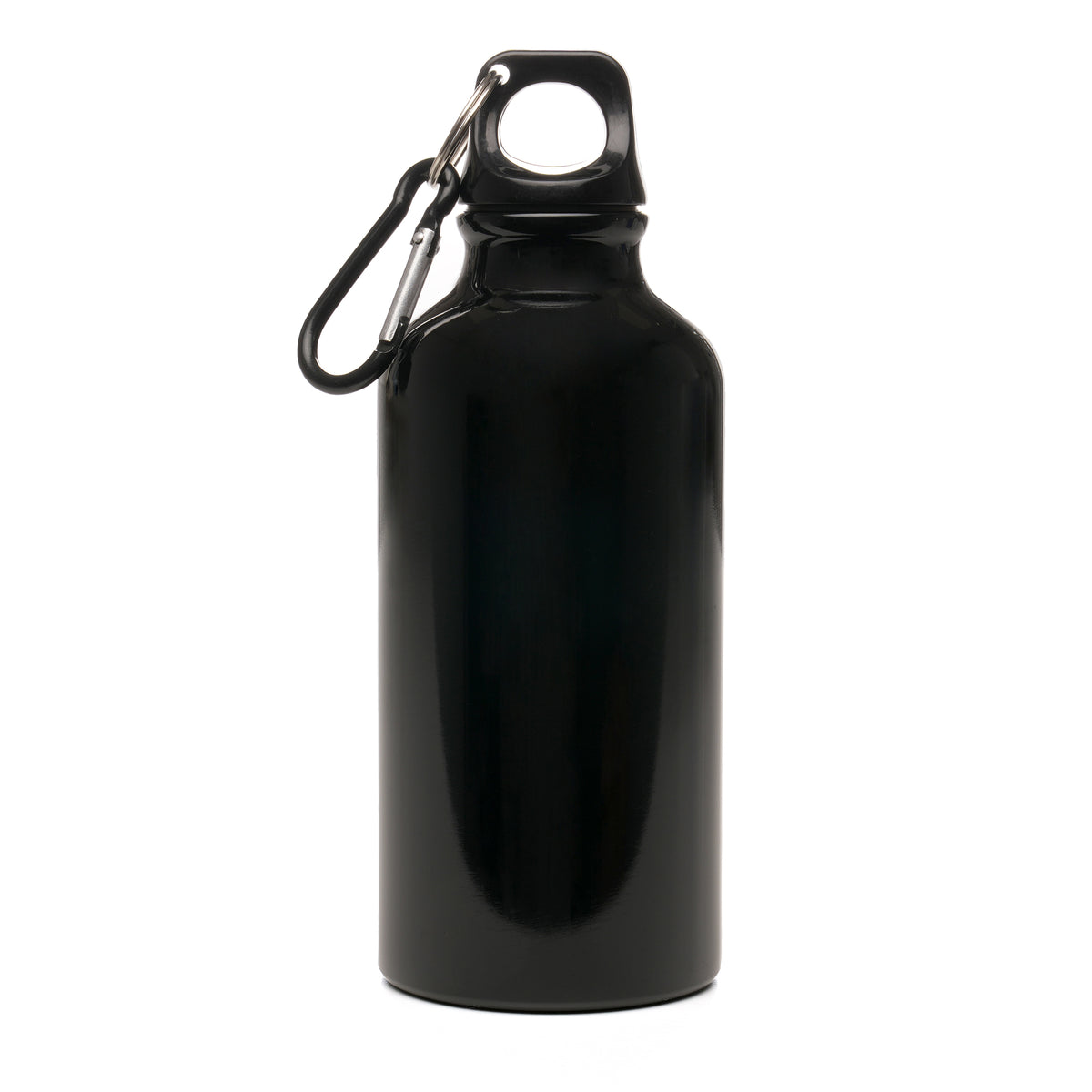 Branded 400ml Recycled Aluminium Sports Bottle with Carabineer