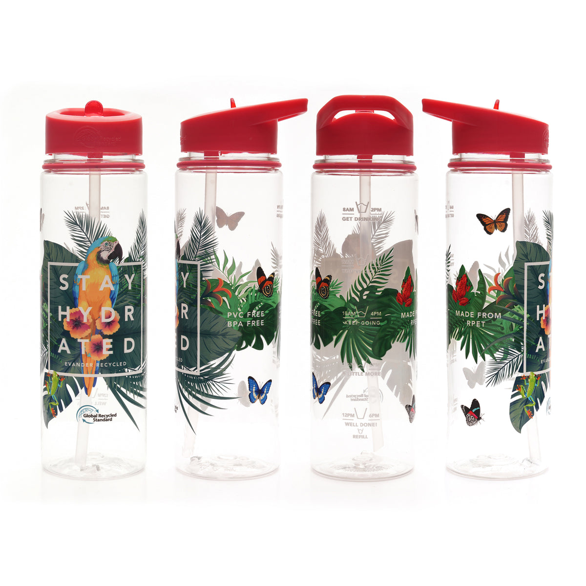 Branded 725ml Recycled RPET Bottle with Sipper
