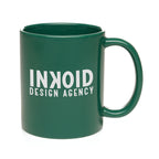 Branded 11oz Coloured Gloss Ceramic Mug in Dark Green