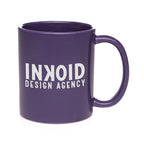 Branded 11oz Coloured Gloss Ceramic Mug in Purple