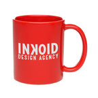 Branded 11oz Coloured Gloss Ceramic Mug in Red