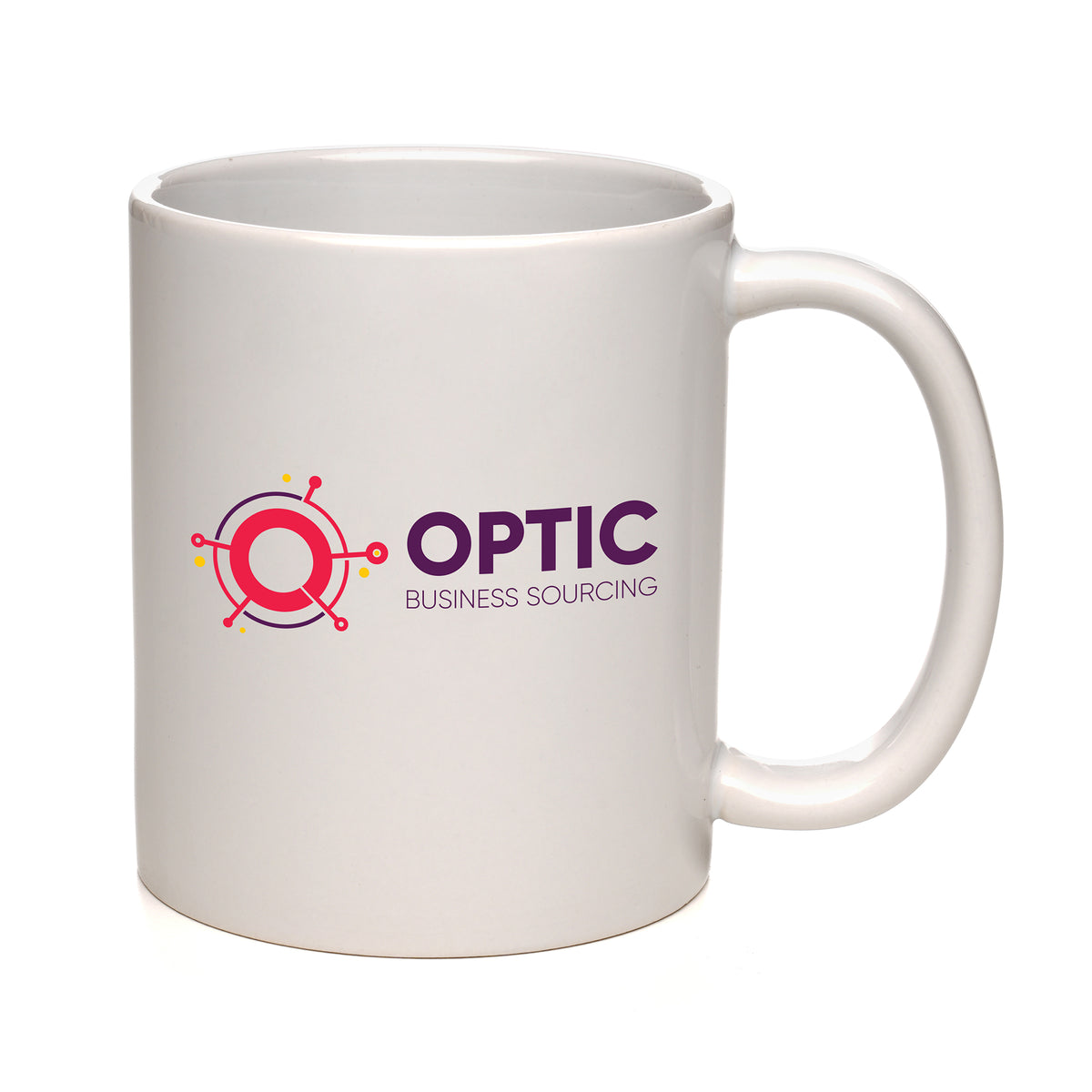 Branded 11oz White Gloss Ceramic Mug