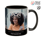 Branded 11oz Two-Tone Full Colour Ceramic Mug in Black