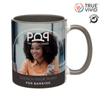 Branded 11oz Two-Tone Full Colour Ceramic Mug in Grey