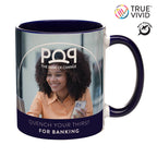 Branded 11oz Two-Tone Full Colour Ceramic Mug in Navy Blue