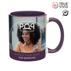 Branded 11oz Two-Tone Full Colour Ceramic Mug in Purple