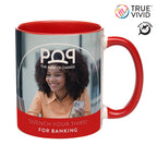 Branded 11oz Two-Tone Full Colour Ceramic Mug in Red