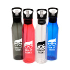 Branded 720ml RPET Bottle with Straw and Handle