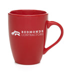 Branded 400ml Tall Coloured Gloss Ceramic Mug in Red