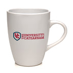 Branded 400ml Tall White Gloss Ceramic Mug
