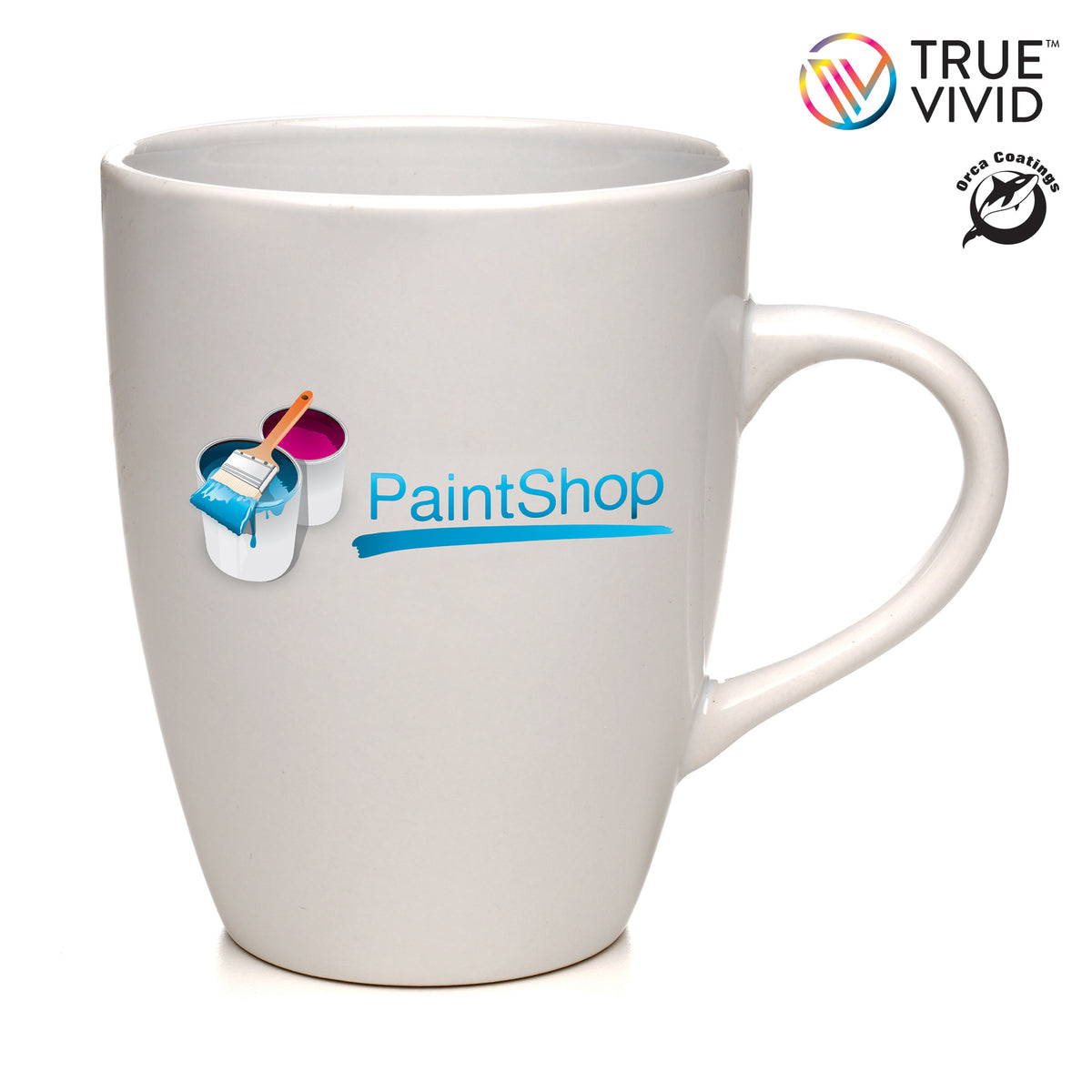 Branded 400ml Full Colour White Ceramic Mug with ORCA Coating
