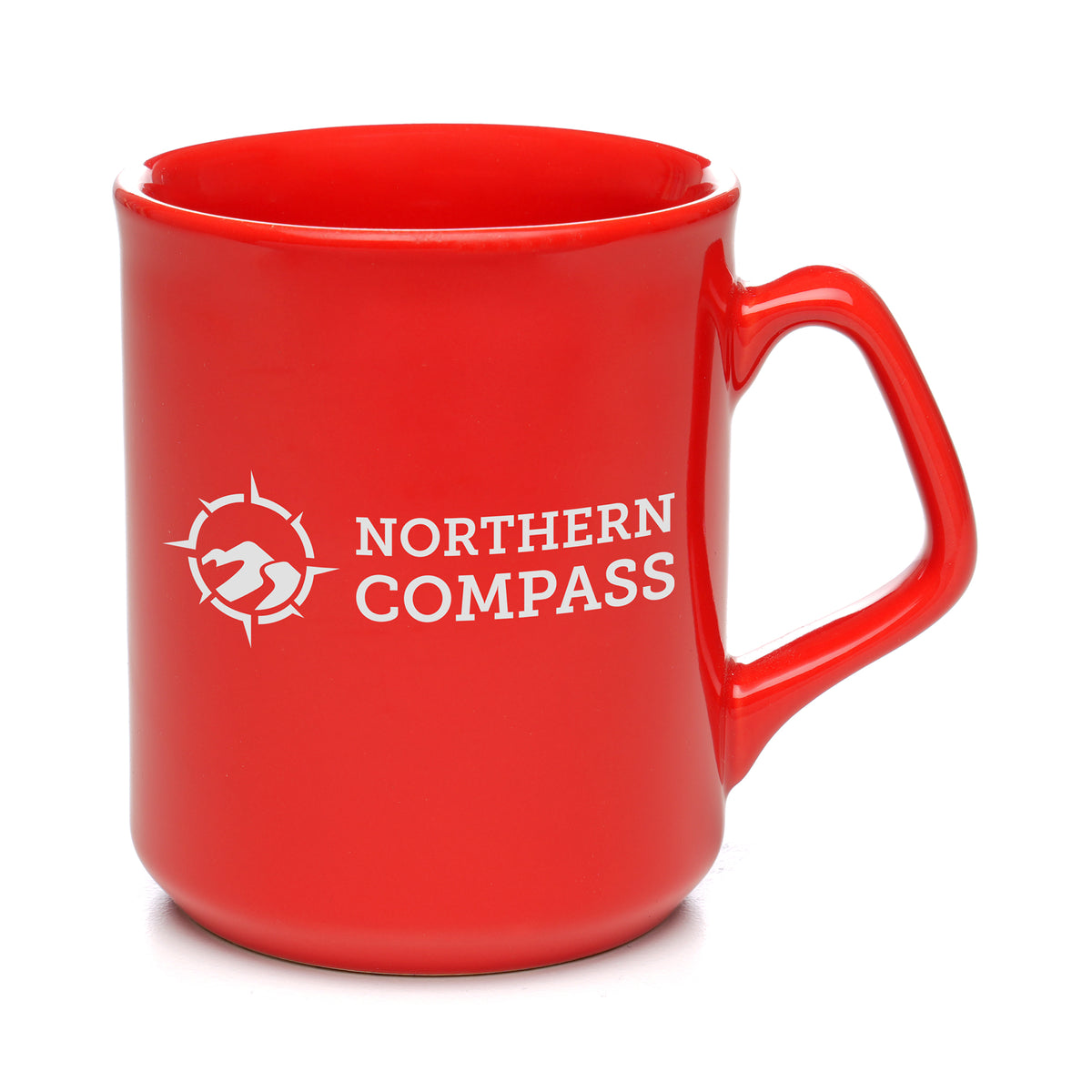 Branded 9oz Classic Coloured Gloss Ceramic Mug in Red