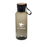Branded 600ml RPET Bottle with Bamboo Detail Lid