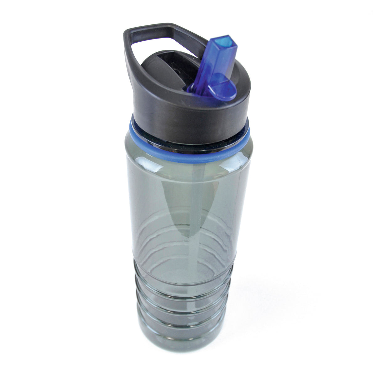 Branded 750ml Smoked PET Sports Bottle with Straw