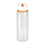Branded 750ml Clear PET Bottle with White Lid and Sipper