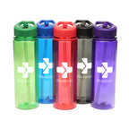 Branded Coloured RPET Drinks Bottle with Straw and Sipper