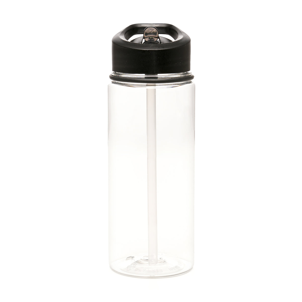 Branded 550ml Clear PET Sports Bottle with Straw