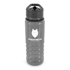 Branded 750ml Translucent Coloured PET Sports Bottle in Black