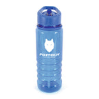 Branded 750ml Translucent Coloured PET Sports Bottle in Blue