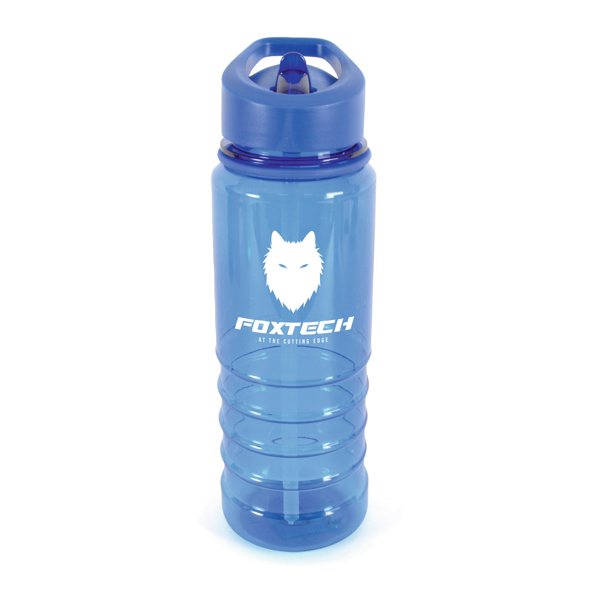 Branded 750ml Translucent Coloured PET Sports Bottle in Blue