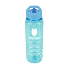 Branded 750ml Translucent Coloured PET Sports Bottle in Cyan
