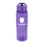 Branded 750ml Translucent Coloured PET Sports Bottle in Purple
