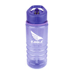 Branded 550ml Translucent Coloured Bottle with Ridged Grip in Purple