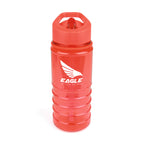 Branded 550ml Translucent Coloured Bottle with Ridged Grip in Red