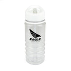 Branded 550ml Translucent Coloured Bottle with Ridged Grip in White
