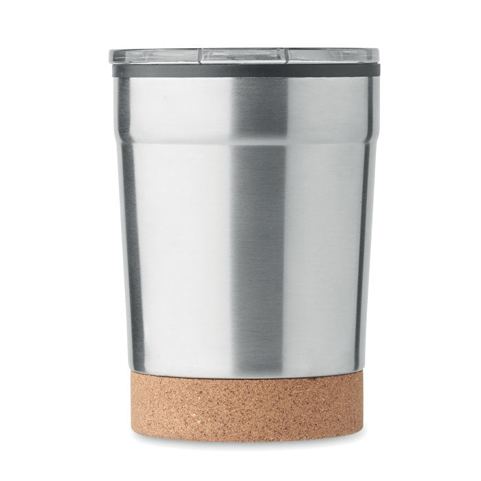 Branded Stainless Steel and Cork Tumbler