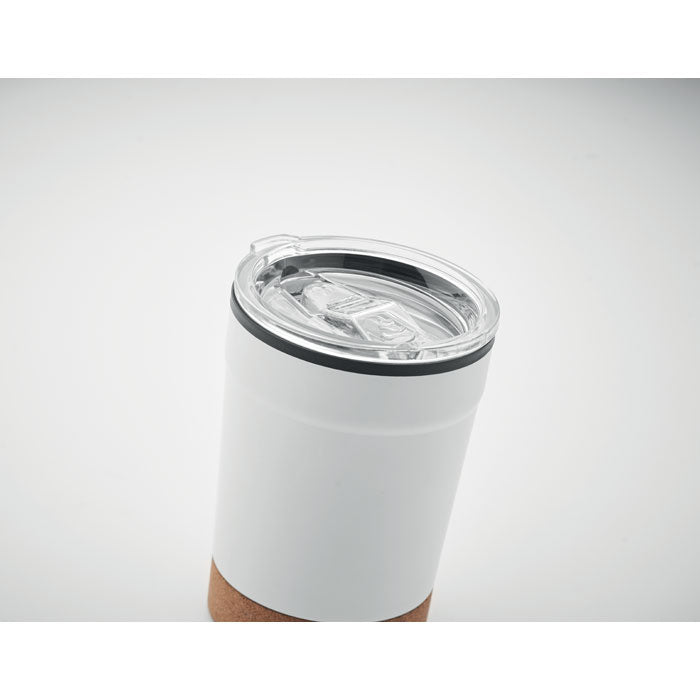 Branded Stainless Steel and Cork Tumbler