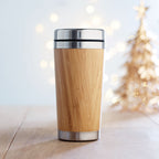 Branded Insulated Bamboo Travel Tumbler