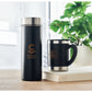 Stainless Steel and Bamboo Tumbler with Handle