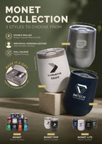 Branded 350ml Double Walled Tumbler with Slide Sipper