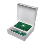 Branded Gift Set with Notebook, Pen and Insulated Bottle in Dark Green